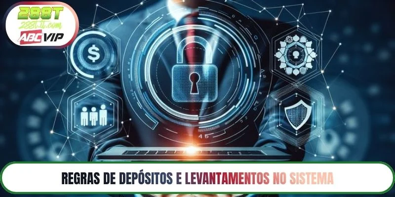 Regras de depósitos e levantamentos no sistema