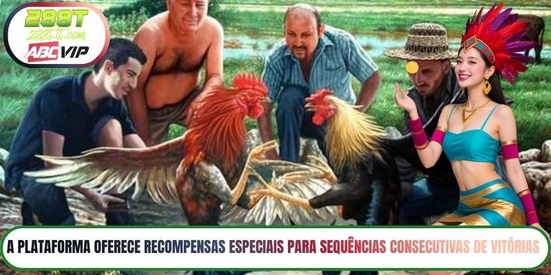 A plataforma oferece recompensas especiais para sequências consecutivas de vitórias