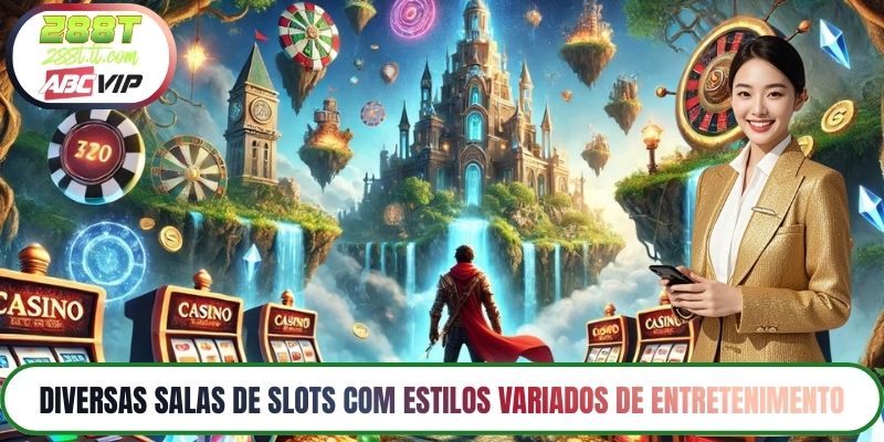 Diversas Salas de Slots com Estilos Variados de Entretenimento