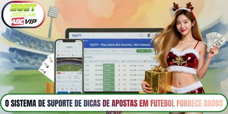 O sistema de suporte de dicas de apostas em futebol fornece dados reais