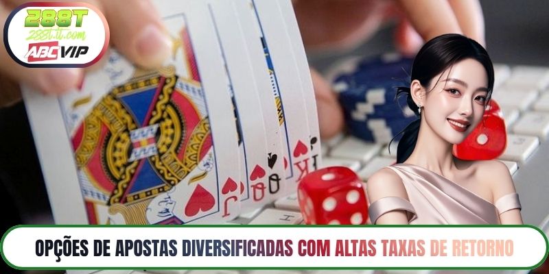 Opções de apostas diversificadas com altas taxas de retorno
